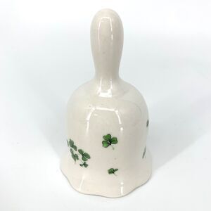 Vintage Liffey Artefacts Ireland Shamrock Pattern Ceramic Bell